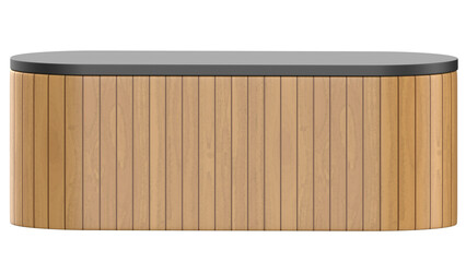 Wood product podium for presentation