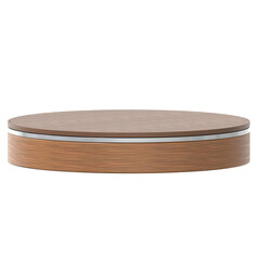 3D wooden pedestal render for product presentation