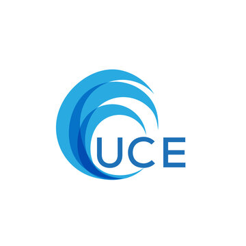 UCE letter logo. UCE blue image on white background. UCE Monogram logo design for entrepreneur and business. UCE best icon.
