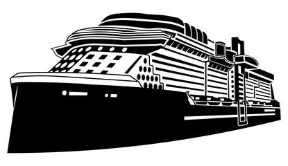 big cruise ship vector