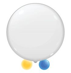 3d Colorful transparent Balloons 