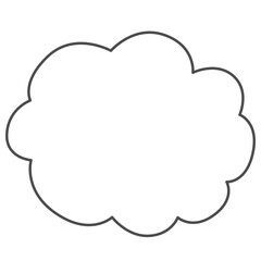 Hand draw cloud.