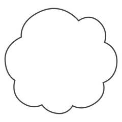 Hand draw cloud.