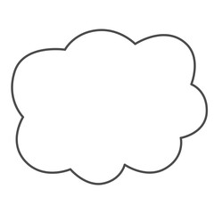 Hand draw cloud.