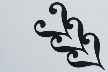 ornamental shapes on blank paper