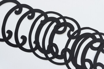 ornamental shapes on blank paper