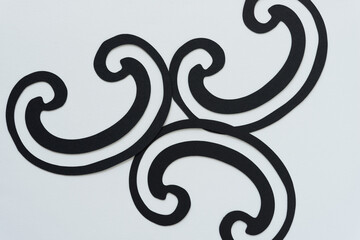 ornamental shapes on blank paper
