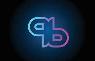 Fototapeta premium pink line 96 number logo icon design. Creative template for business and company