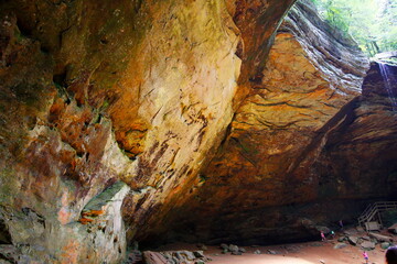 View of Ash Cave in Summer, Hocking Hills State Park, Ohio