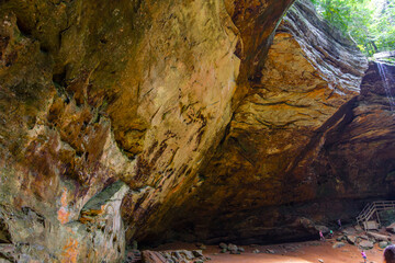 View of Ash Cave in Summer, Hocking Hills State Park, Ohio