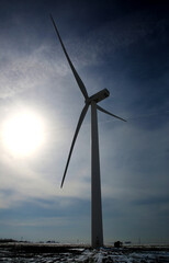 Fototapeta na wymiar Windmill silhouette