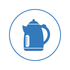 Electric hot water tea kettle icon | Circle version icon |
