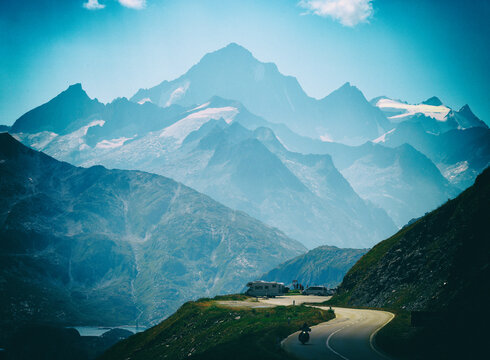 Furka Pass in the Swiss Alps, canton of Valais, Switzerland, Europe