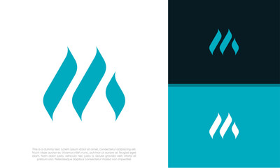 Obraz premium Initials M logo design. Initial Letter Logo. Innovative high tech logo template.