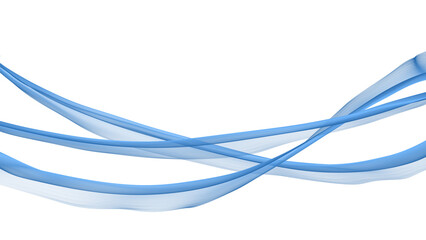 Blue semi-transparent ribbon flowing overlay