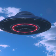 Fototapeta na wymiar UFO 3D image