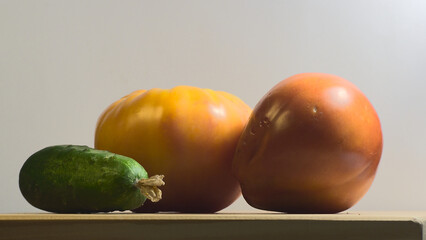 tomatoes and cucumber