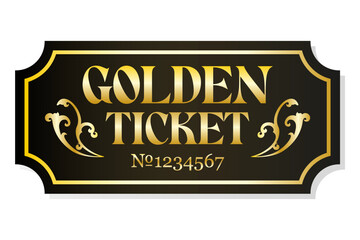 Realistic vip ticket, royal ticket