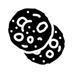 carrot cookies glyph icon vector. carrot cookies sign. isolated symbol illustration