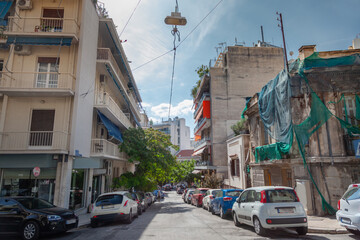 Fototapeta na wymiar Street view of Athens
