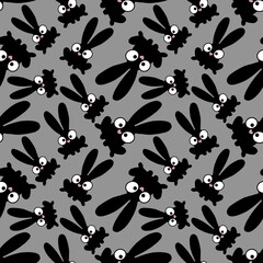 Easter cartoon rabbit seamless pattern for fabrics and textiles and packaging and wrapping paper and 2023 new year