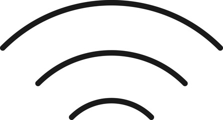 Vector sign suitable for web sites, apps, articles, stores etc. Simple monochrome illustration and editable stroke. Line icon of internet waves