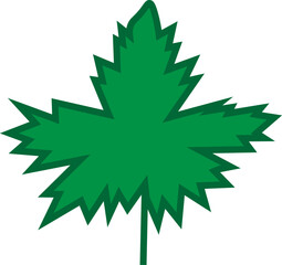 Vector sign suitable for web sites, apps, articles, stores etc. Simple monochrome illustration and editable stroke. Line icon of green leaf