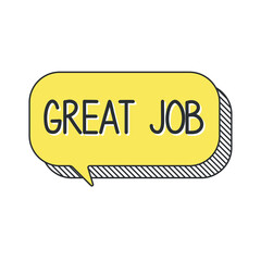 Great job on speech bubble