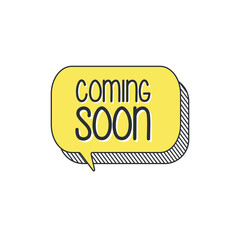 Coming Soon Sign Speech Bubble