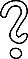 Vector sign suitable for web sites, apps, articles, stores etc. Simple monochrome illustration and editable stroke. Line icon of question mark