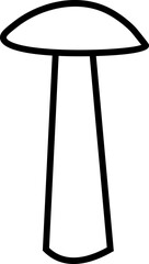 Vector sign suitable for web sites, apps, articles, stores etc. Simple monochrome illustration and editable stroke. Line icon of mushroom