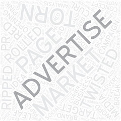advertise Word cloud art Detailed Vector