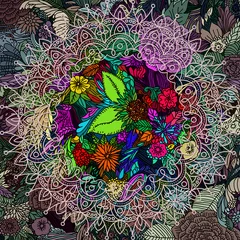 Zelfklevend Fotobehang Flower & Mandala Series 1 © DickJose