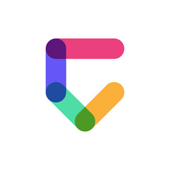 Letter C shield overlapping color logo