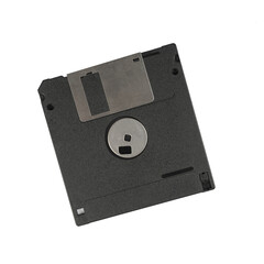 an old floppy disc on a transparent background