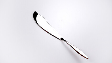 Fish Restaurant Service Knife White Background