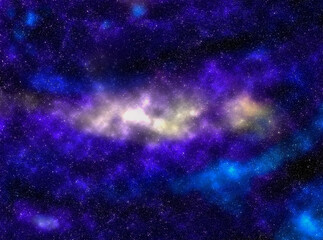 Fototapeta na wymiar fondo cósmico con galaxias, estrellas y planetas