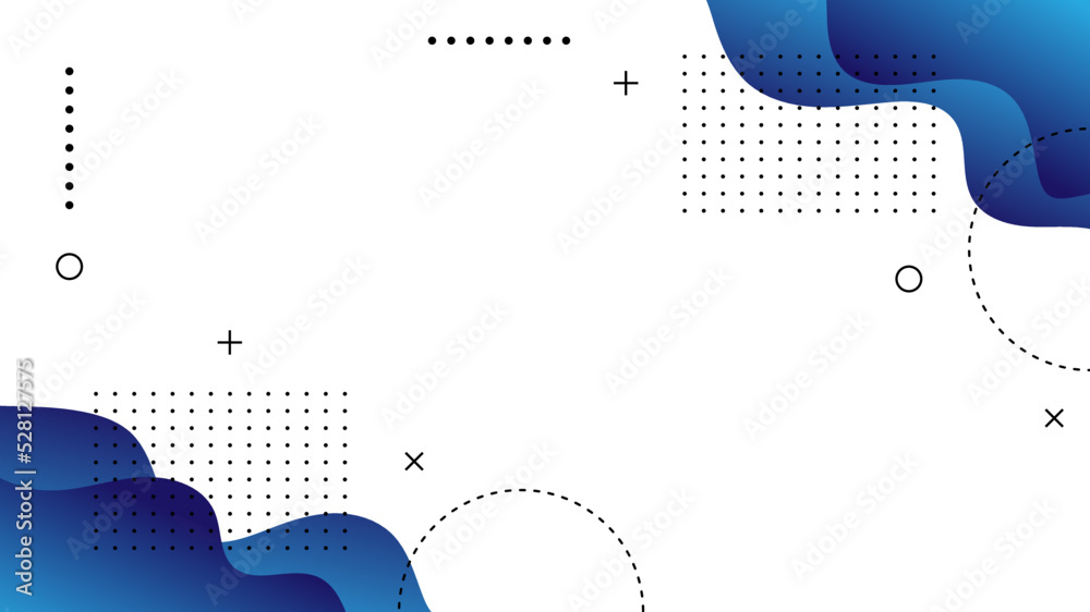 Canvas Prints modern abstract background with retro memphis and blue gradient color