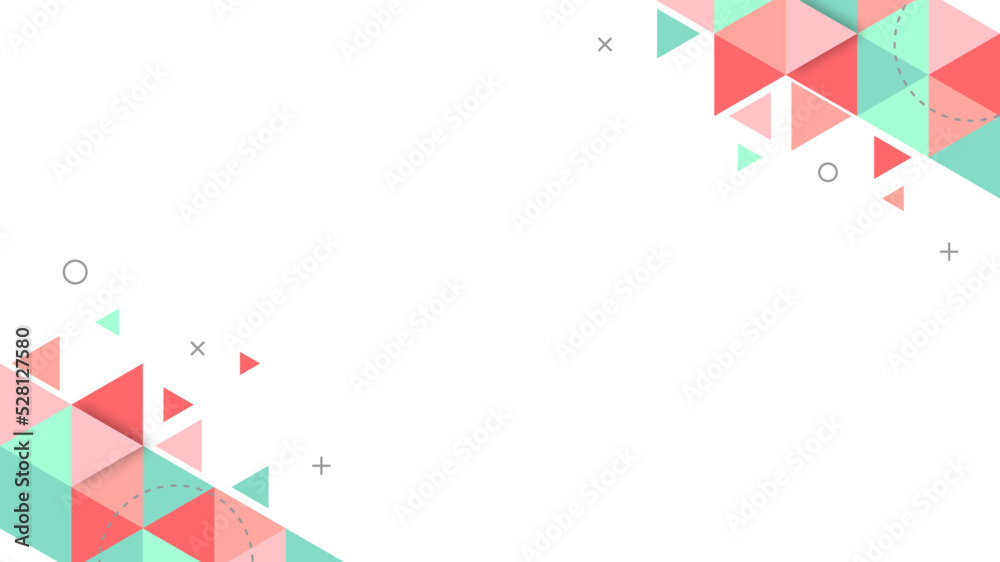 Canvas Prints modern abstract background with low poly triangle retro memphis and pastel colors