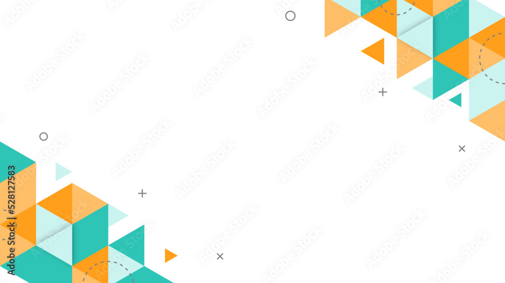 Sticker modern abstract background with low poly triangle retro memphis and pastel colors