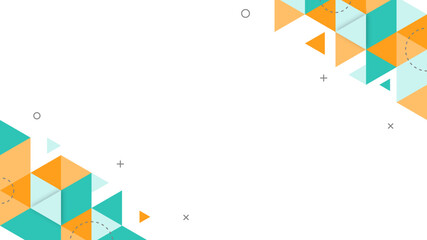  Modern Abstract Background with Low Poly Triangle Retro Memphis and Pastel Colors