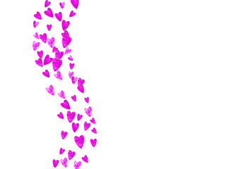 Valentine Day Texture. Greeting Border For Party. Luxury Frame. Pink Happy Painting. Ornament Illustration For Present. Red Graphic Banner. Rose Valentine Day Texture.