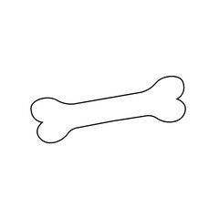 Hand Drawn Halloween Bone Outline