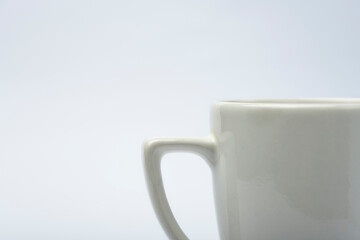 White mug isolated on white background