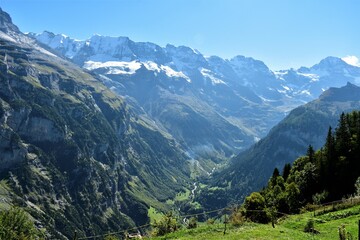 Fototapeta na wymiar Swiss alps view from Murren