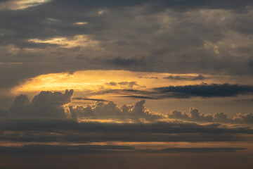 Sky replacement yellow clouds