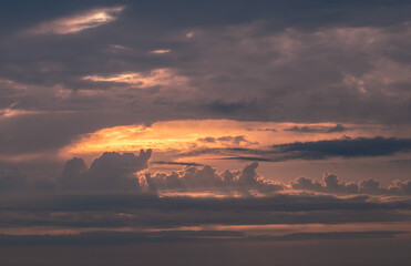 Sky replacement orange clouds