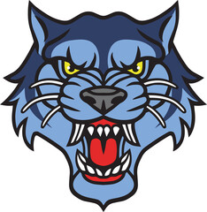 Wolf Logo Tattoo Retro Design Template