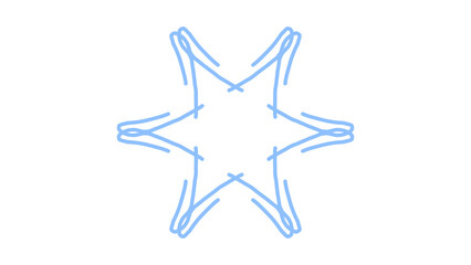 Blue sketch star design elements