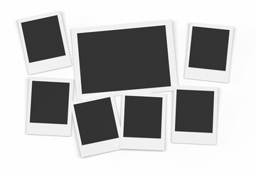 Photo frames isolated on white, 3D illustrstion